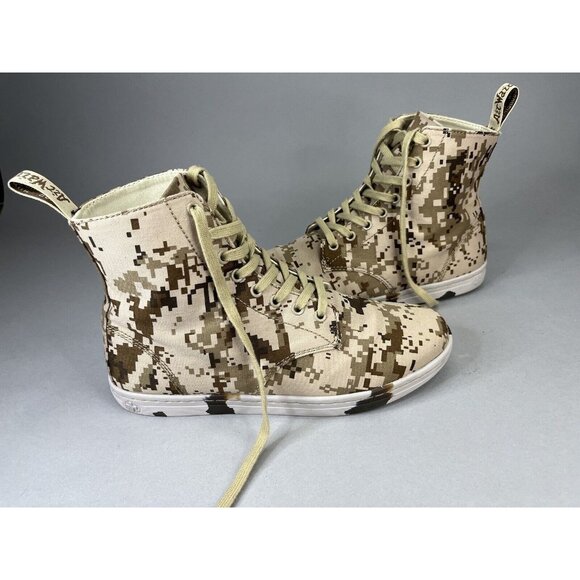 Dr Martens Alfie M9 L10 8 Eye Desert Camo Pixelated Canvas Ankle Boot 42 EU - Picture 5 of 8